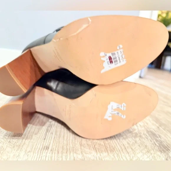 LK Bennett Black Leather Heeled Boots NEW - Picture 14 of 16